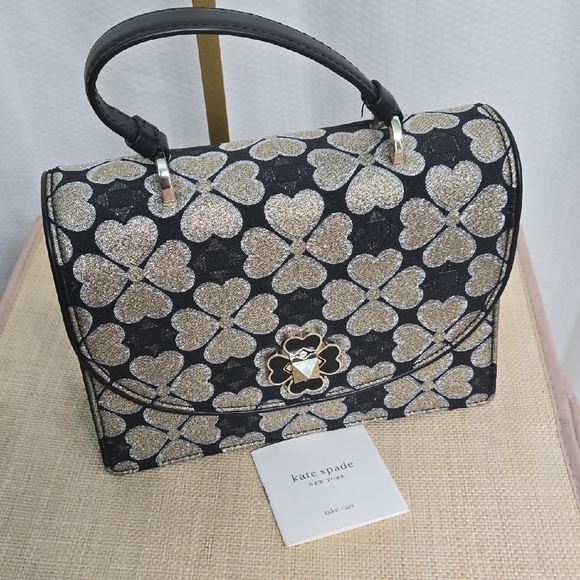 Kate Spade Black and Gold Satchel with Luxurious Accents EUC - Picture 11 of 16